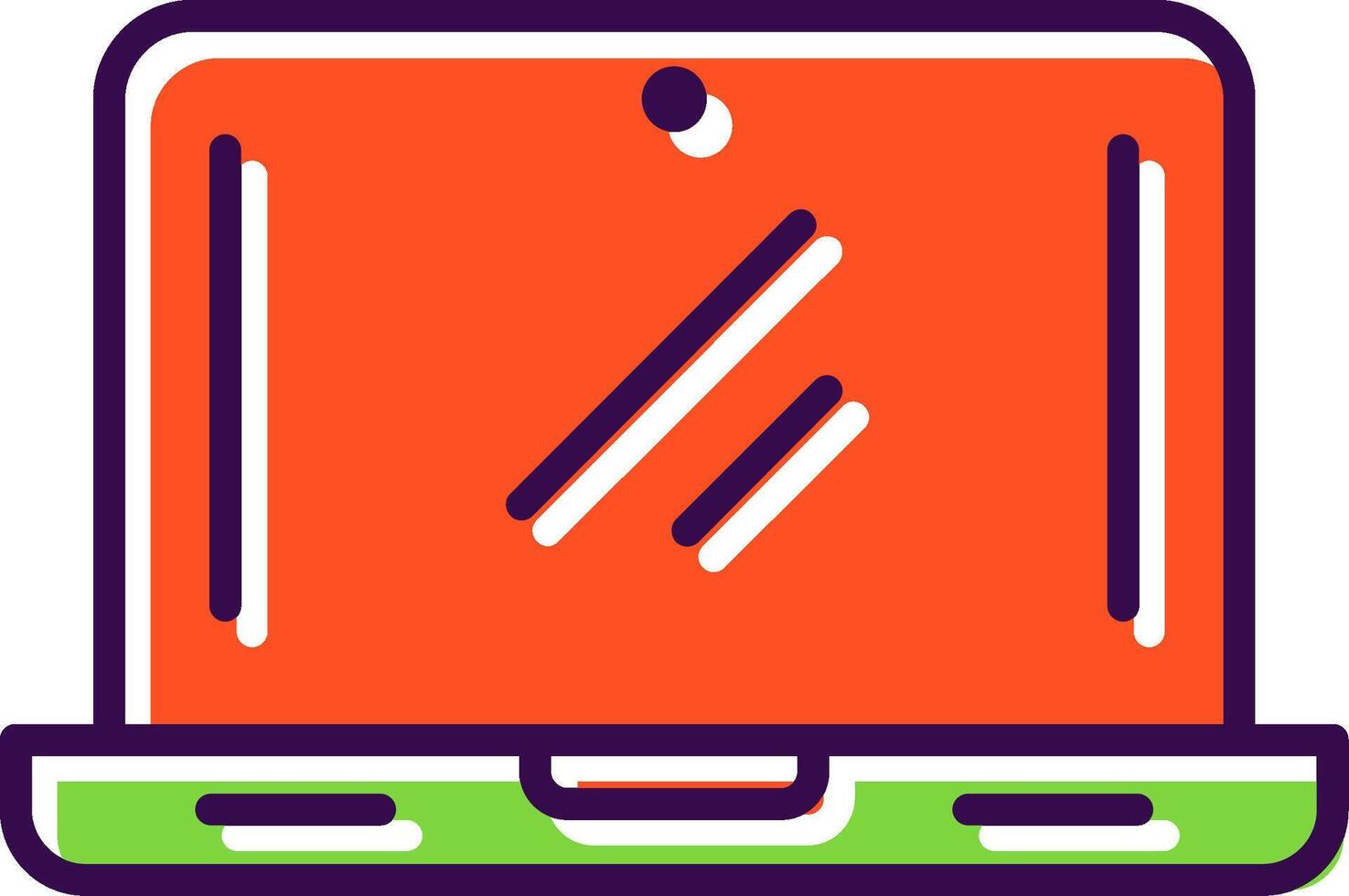Laptop filled Design Icon vector
