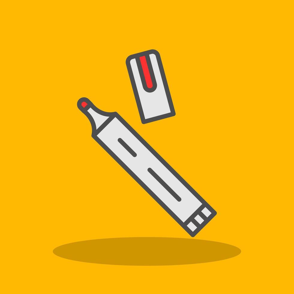 Pen Filled Shadow Icon vector