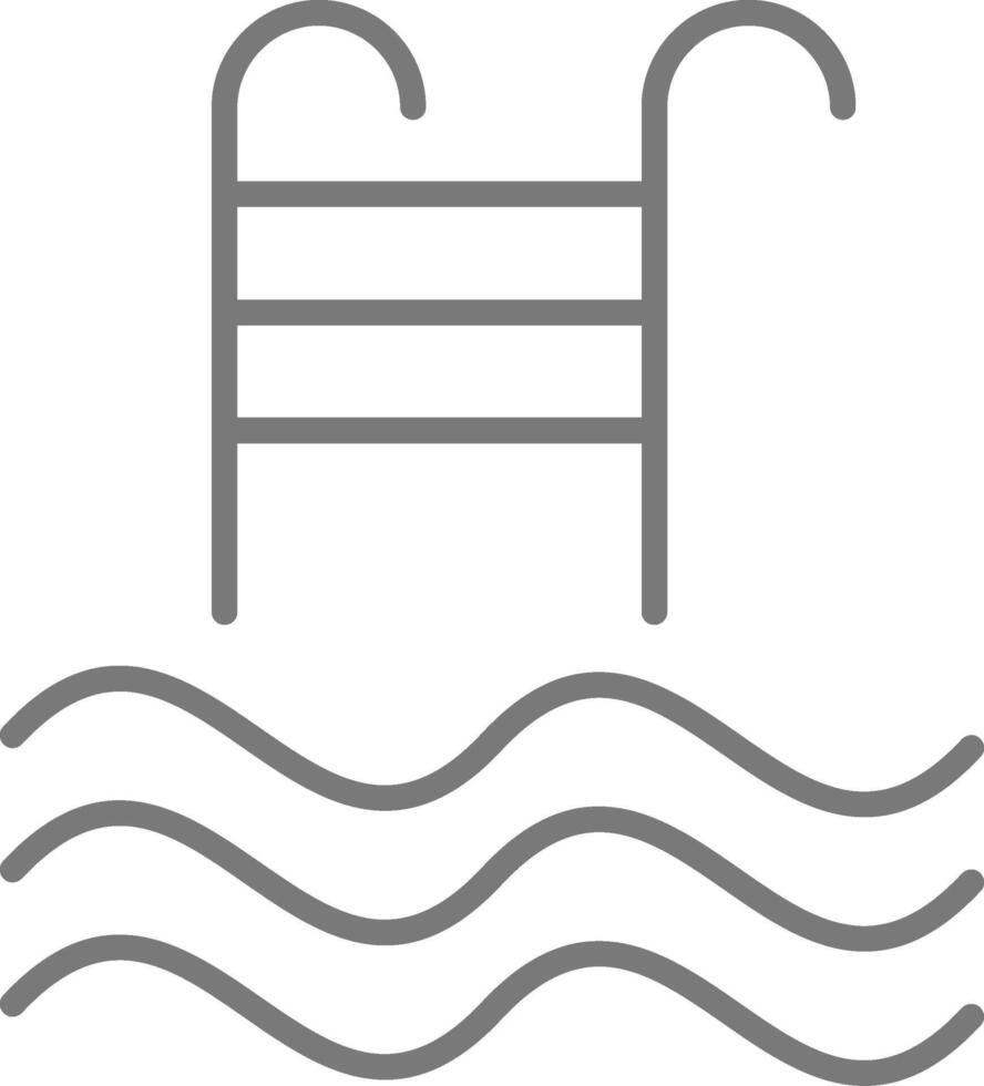 Swimming Pool Line Filled Light Icon vector