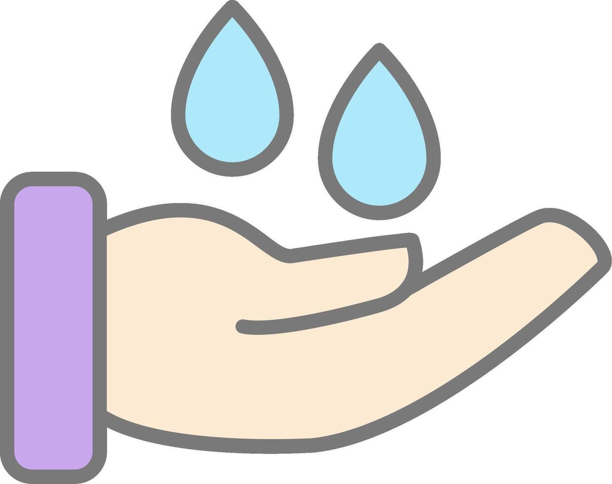 Save Water Line Filled Light Icon vector