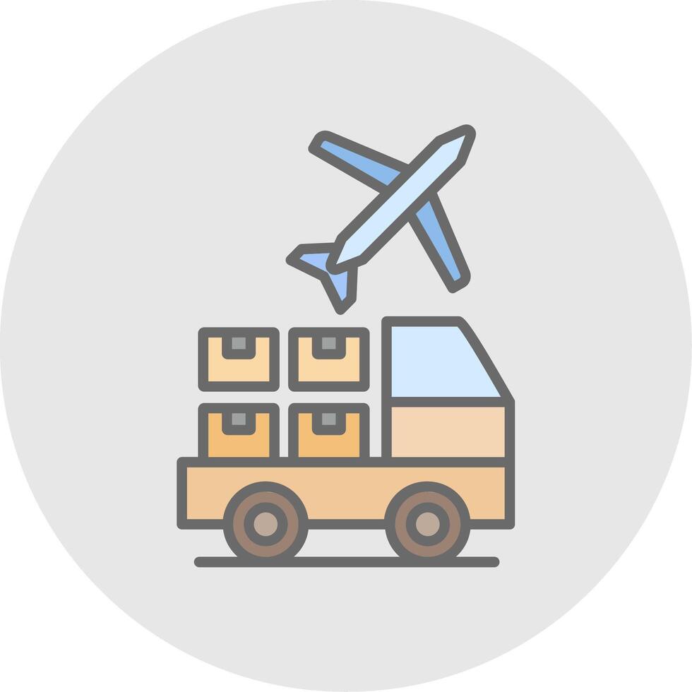 Logistic Service Provider Line Filled Light Icon vector