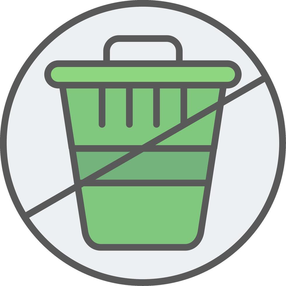 Zero Waste Line Filled Light Icon vector