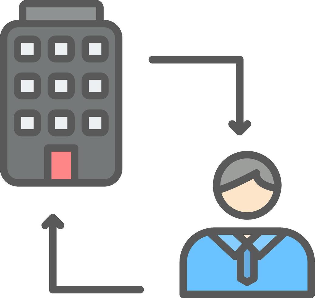 B2c Line Filled Light Icon vector