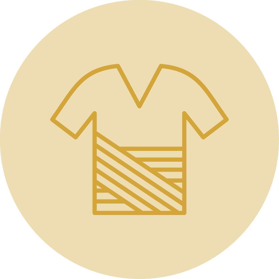 Shirt Line Yellow Circle Icon vector