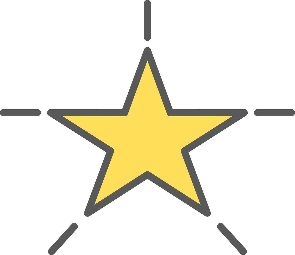 Star Line Filled Light Icon vector