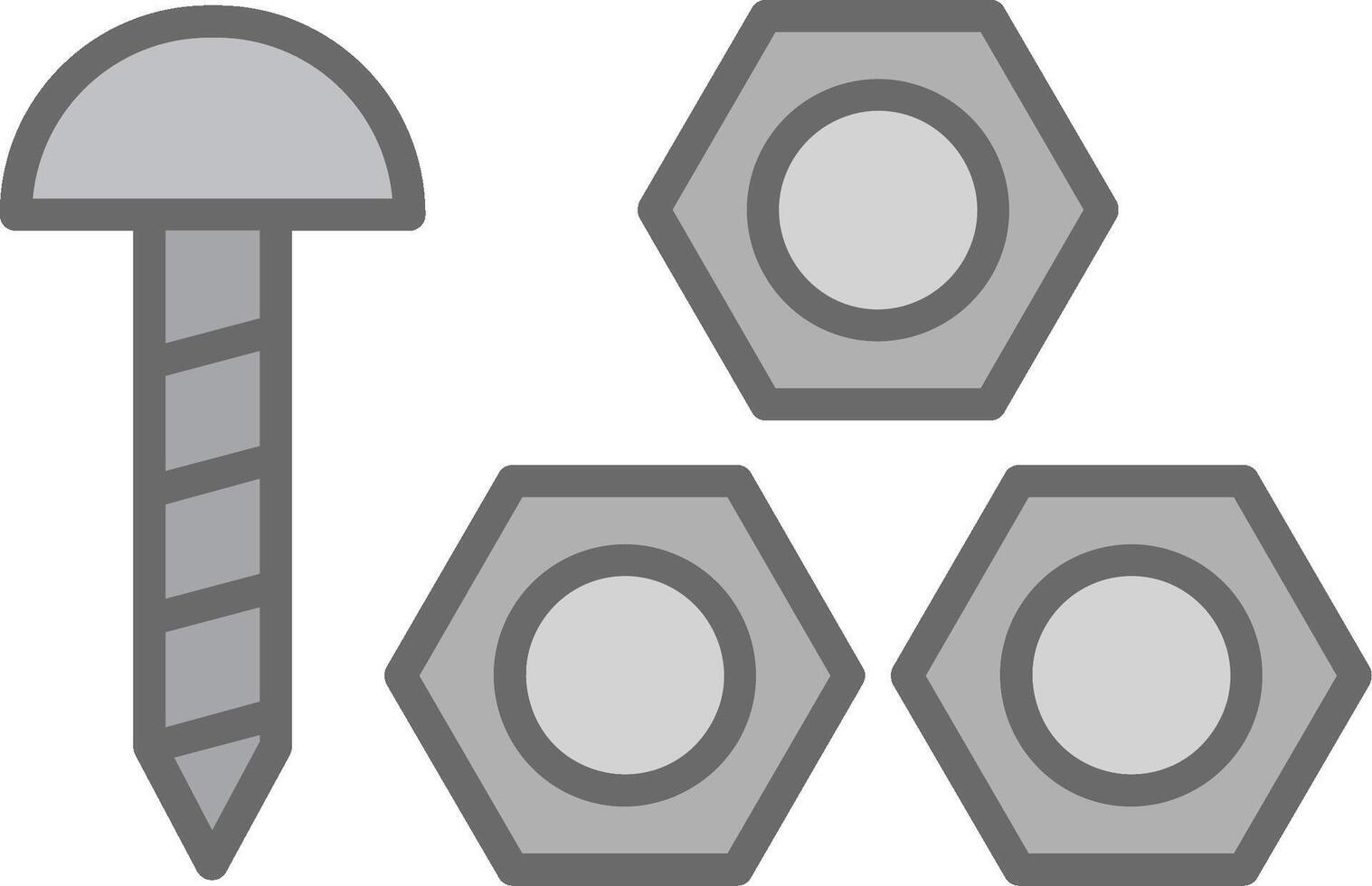 Nuts Line Filled Light Icon vector