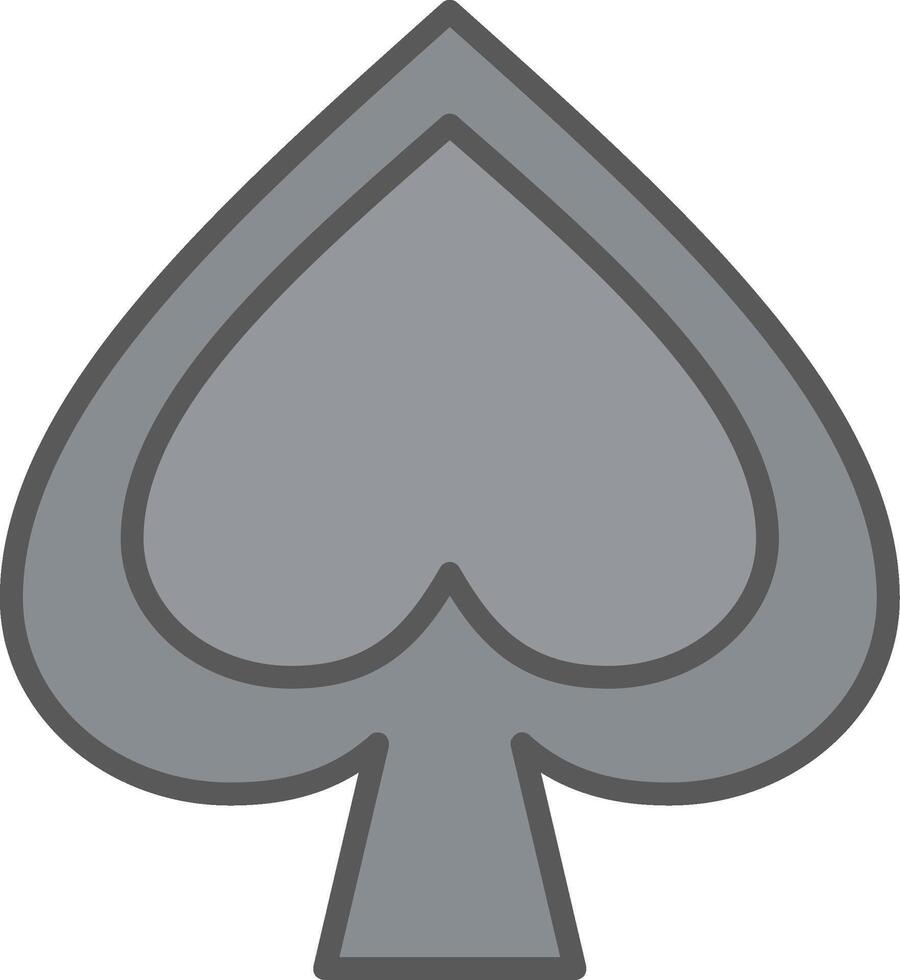 Spade Line Filled Light Icon vector
