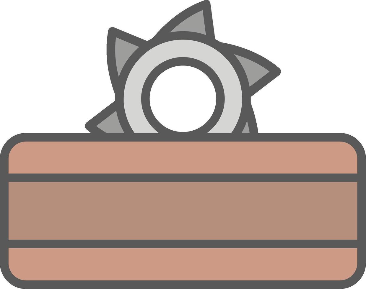 Circular Saw Line Filled Light Icon vector