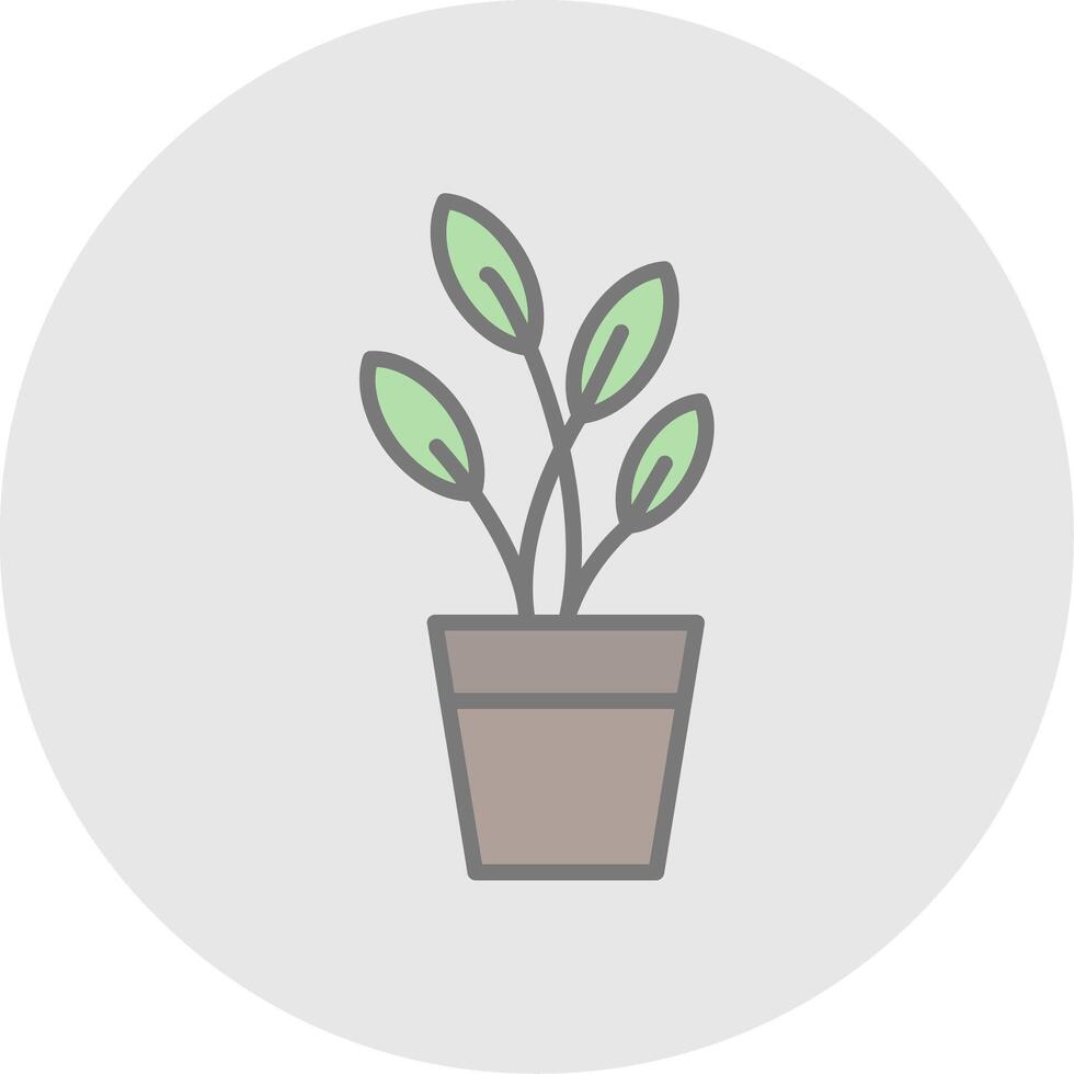 Dumb Cane Line Filled Light Icon vector