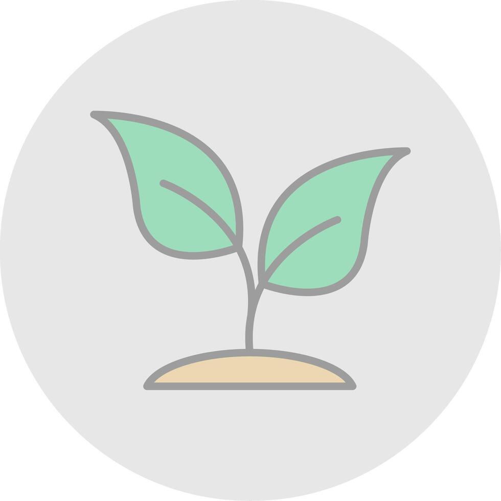 Basil Line Filled Light Icon vector