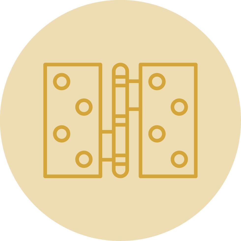 Hinge Line Yellow Circle Icon vector