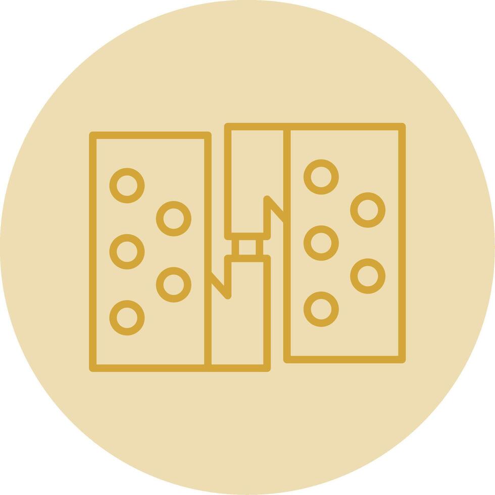 Hinge Line Yellow Circle Icon vector