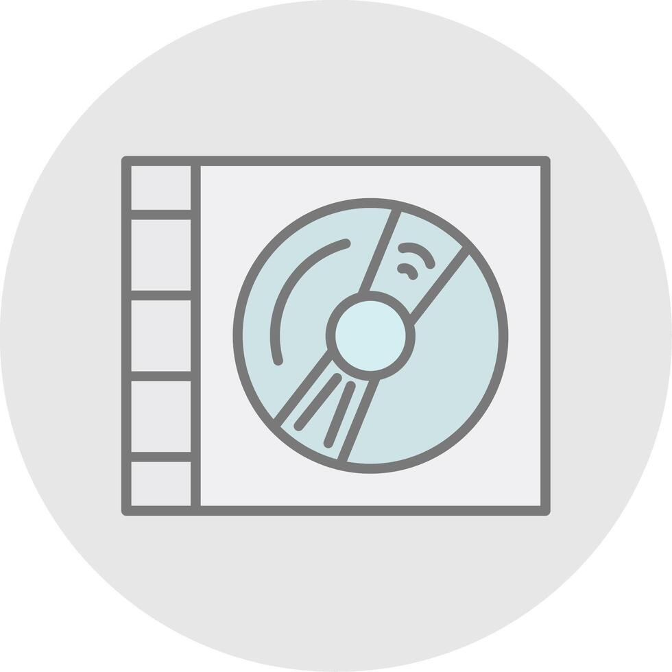 Compact Disc Line Filled Light Icon vector