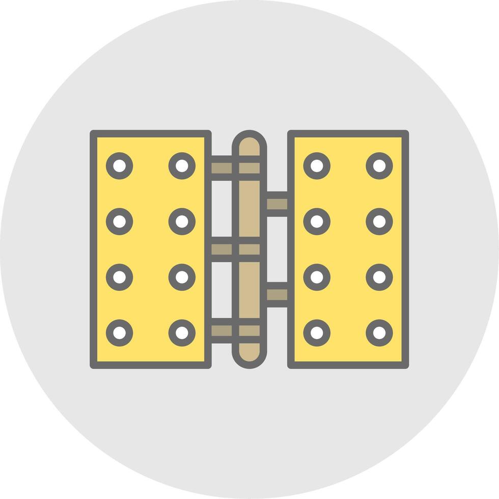 Hinge Line Filled Light Icon vector