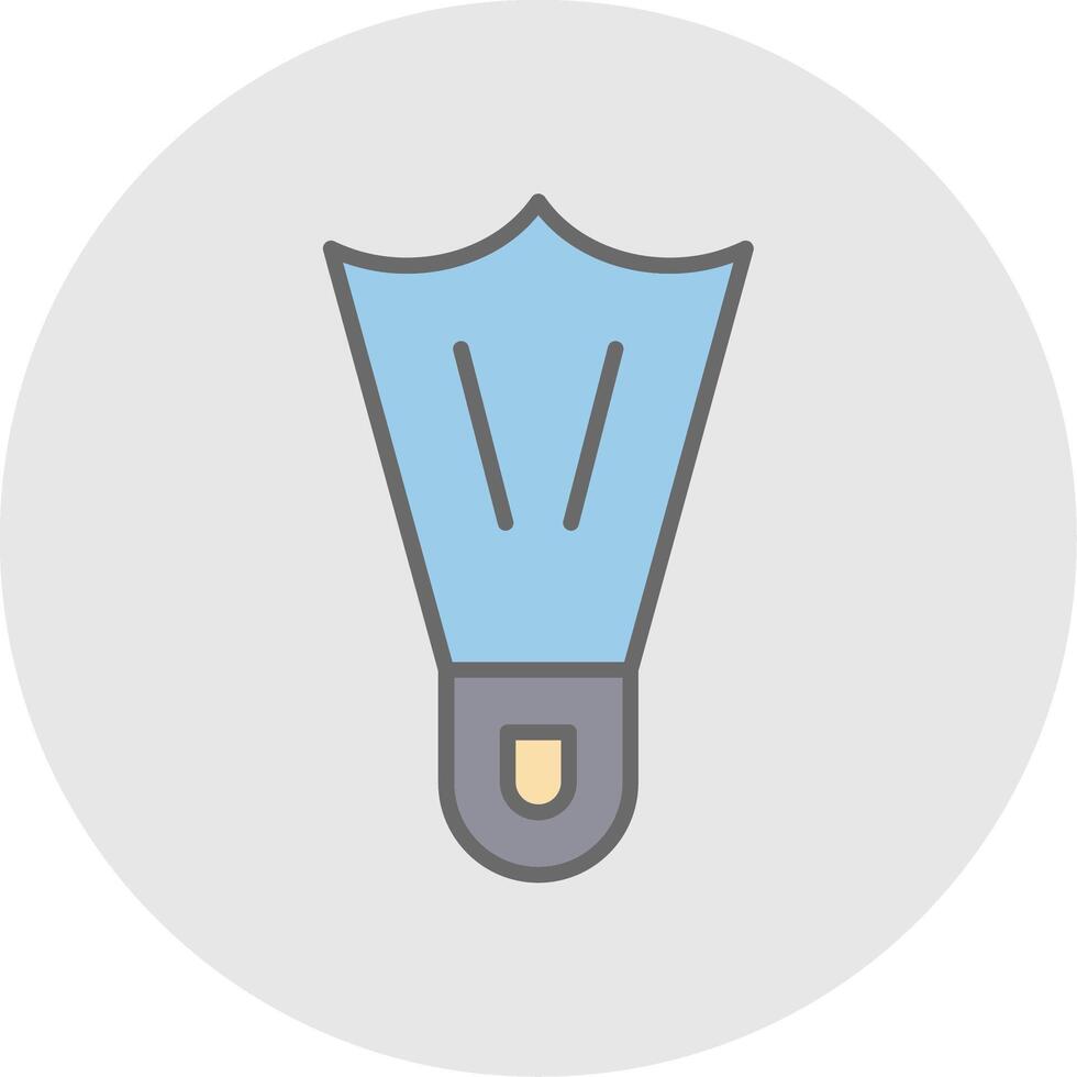 Flippers Line Filled Light Icon vector