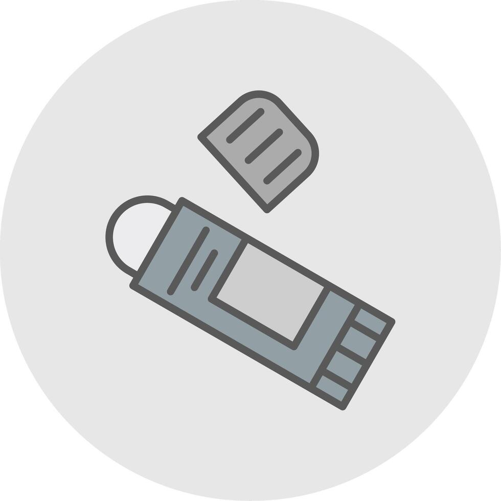 Glue Line Filled Light Icon vector