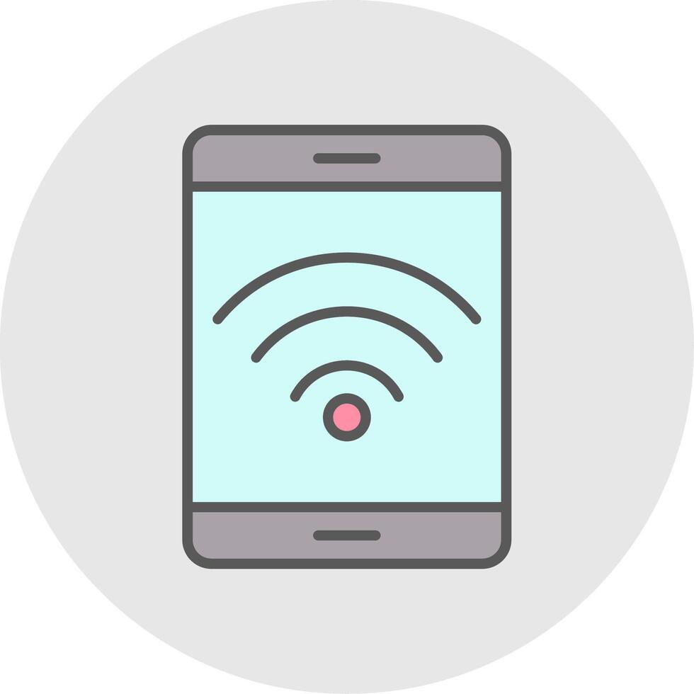 Wifi línea lleno ligero icono vector