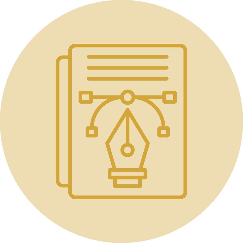 Line Yellow Circle Icon vector