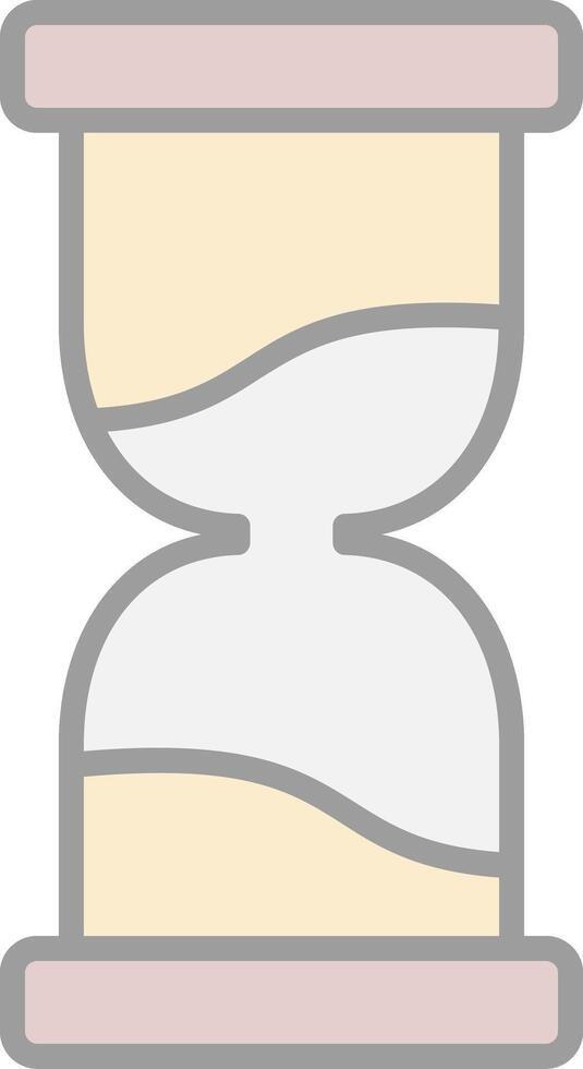 Sandglass Line Filled Light Icon vector