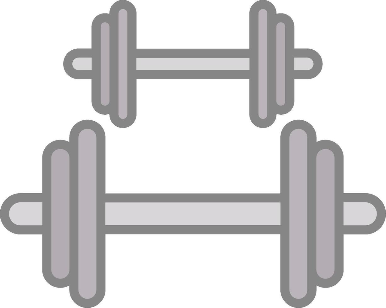 Dumbbell Line Filled Light Icon vector