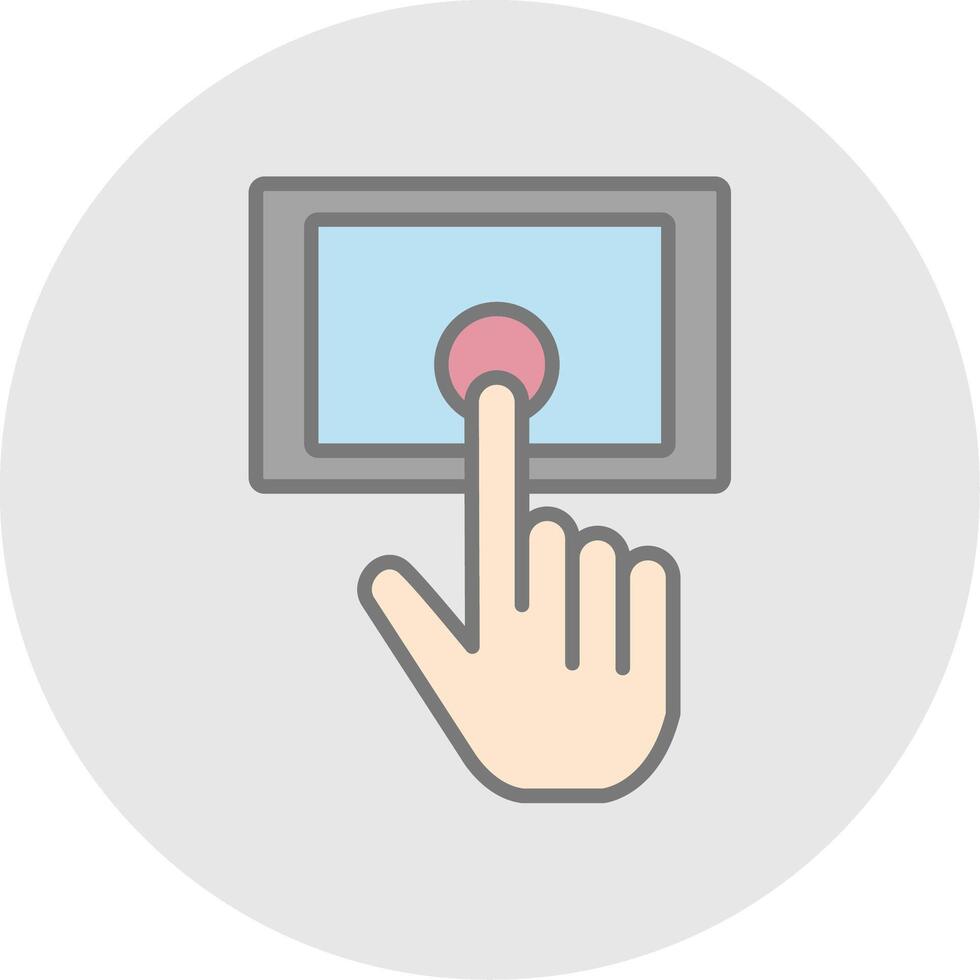 Tablet Line Filled Light Icon vector