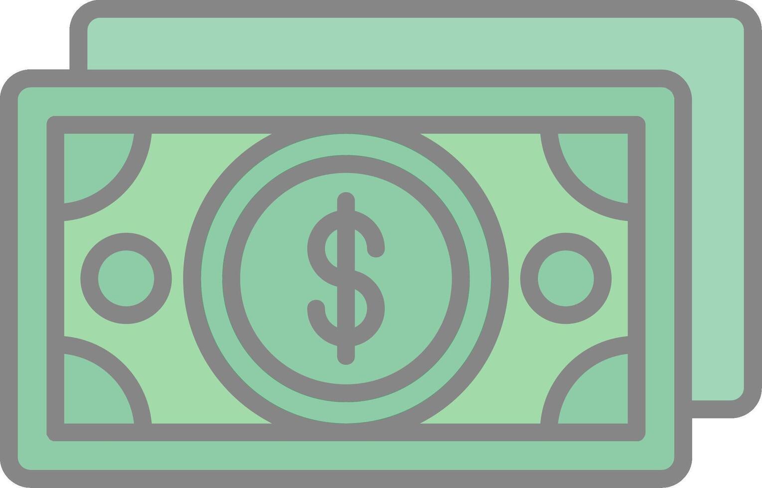 Money Line Filled Light Icon vector