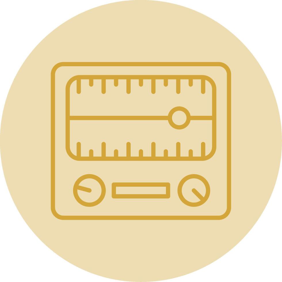 Dial Line Yellow Circle Icon vector