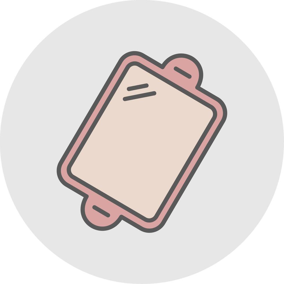 Baking trays Line Filled Light Icon vector
