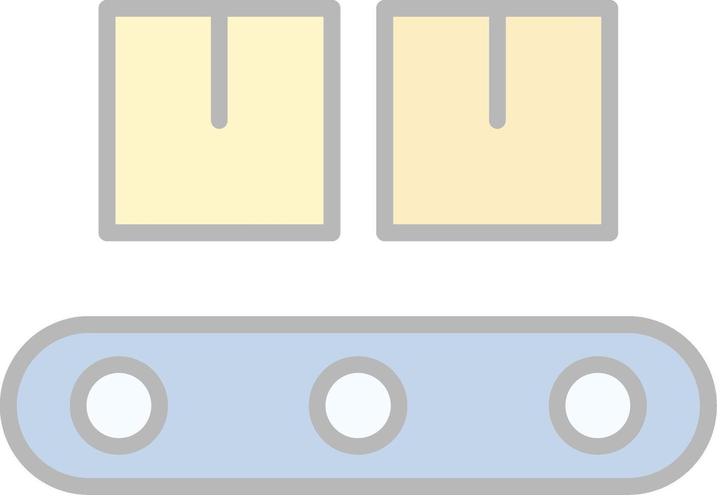 Conveyor Belt Line Filled Light Icon vector