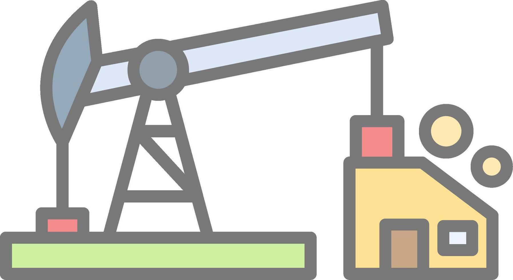 Oil Pump Line Filled Light Icon vector