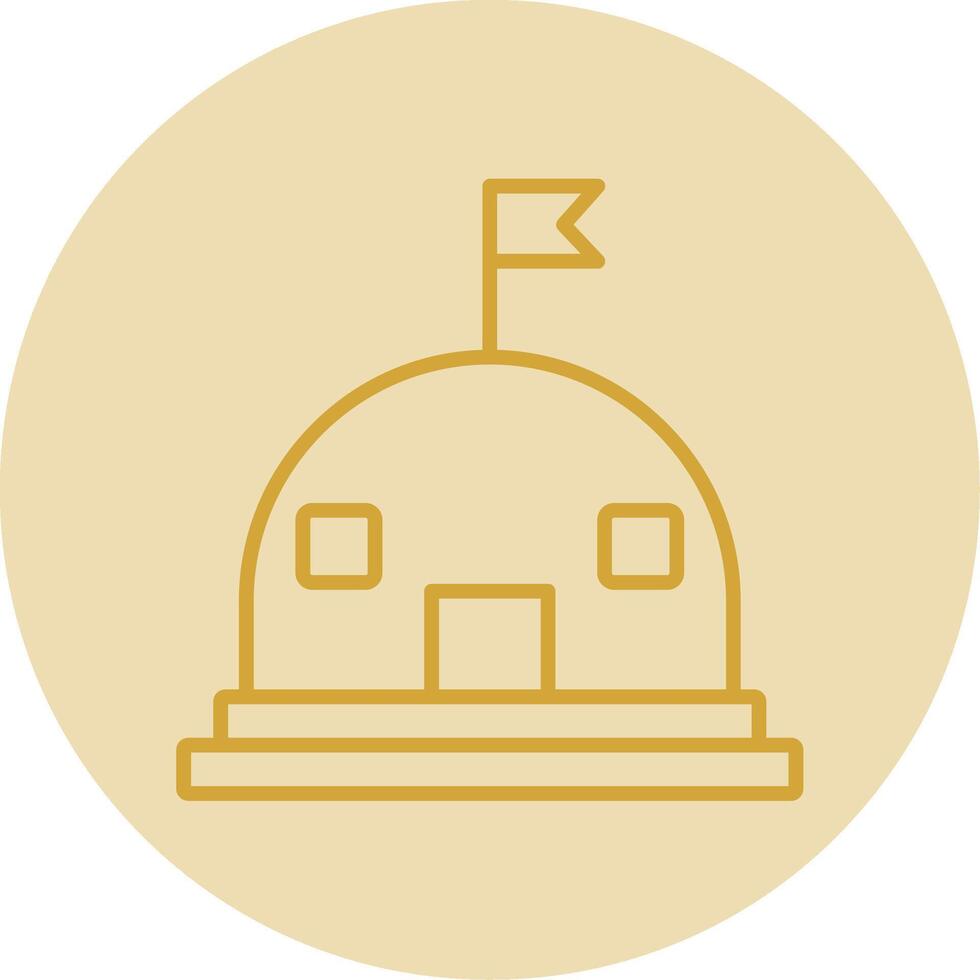 Base Line Yellow Circle Icon vector