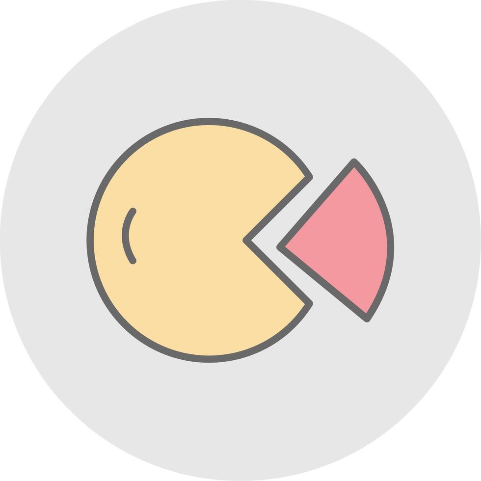 Pie Chart Line Filled Light Icon vector