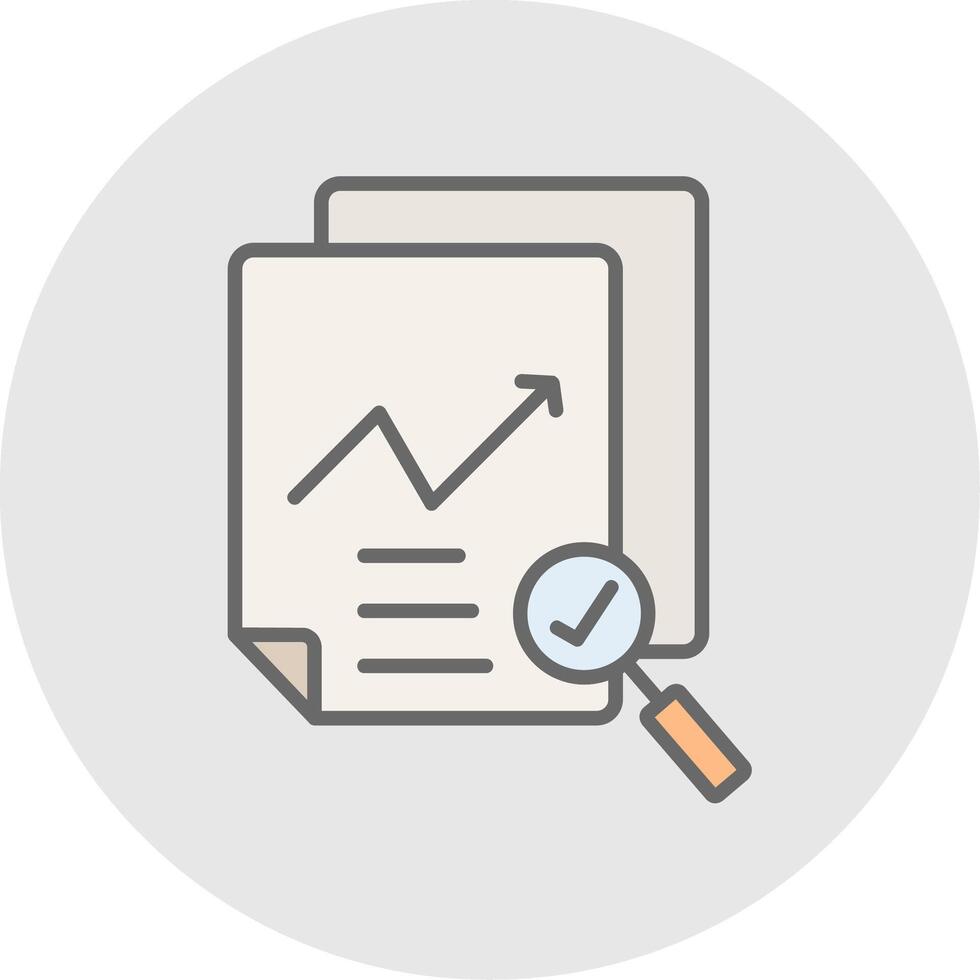 Data Quality Line Filled Light Icon vector