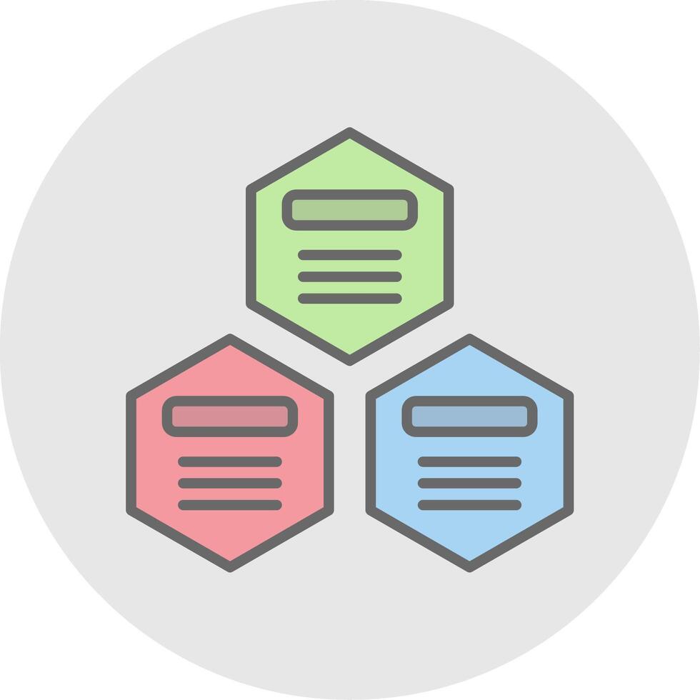 Infographic Elements Line Filled Light Icon vector