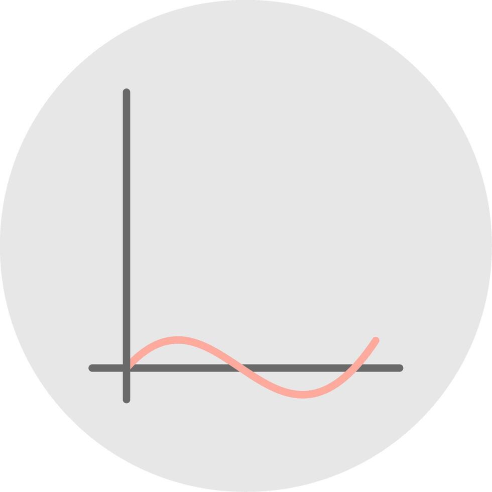 Wave Chart Line Filled Light Icon vector