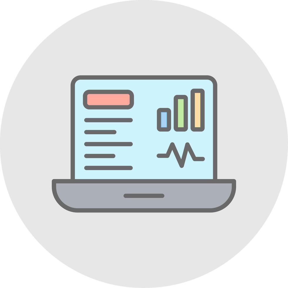 Dashboard Line Filled Light Icon vector