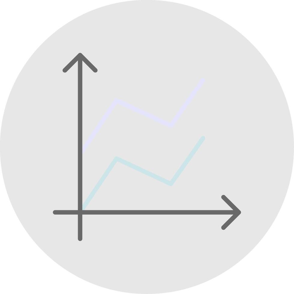 Area Graph Line Filled Light Icon vector