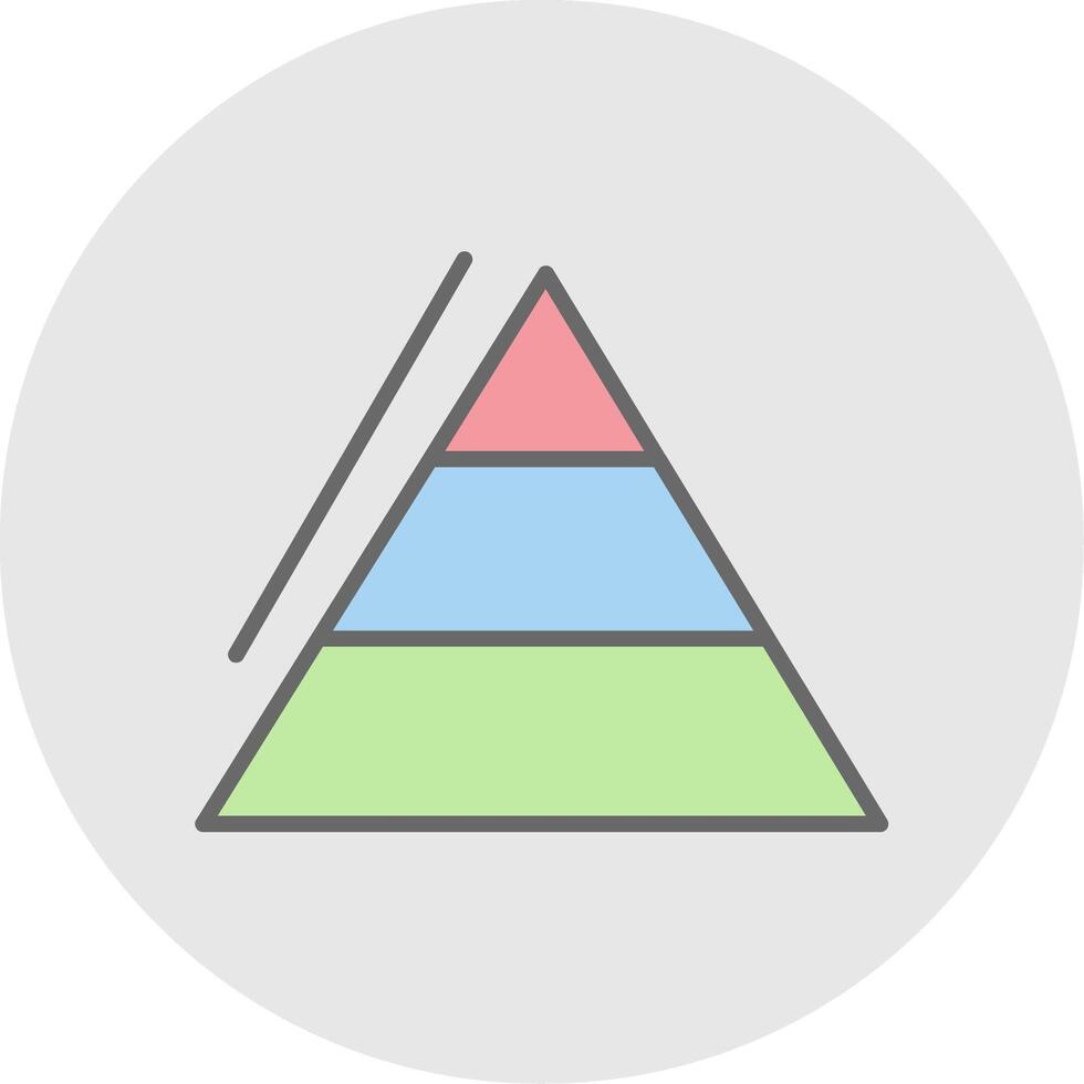 Pyramid Charts Line Filled Light Icon vector