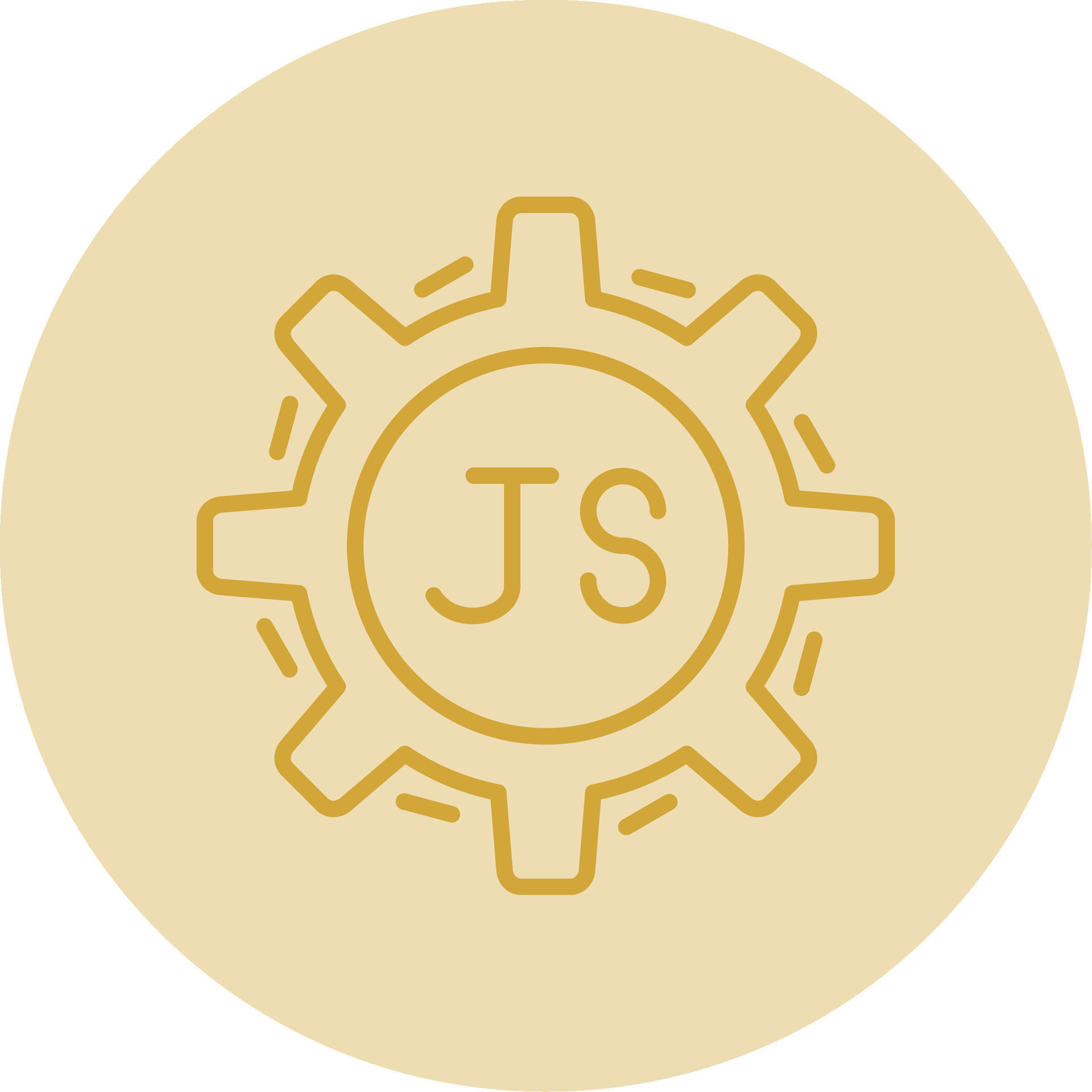 Javascript Line Yellow Circle Icon 44105098 Vector Art at Vecteezy