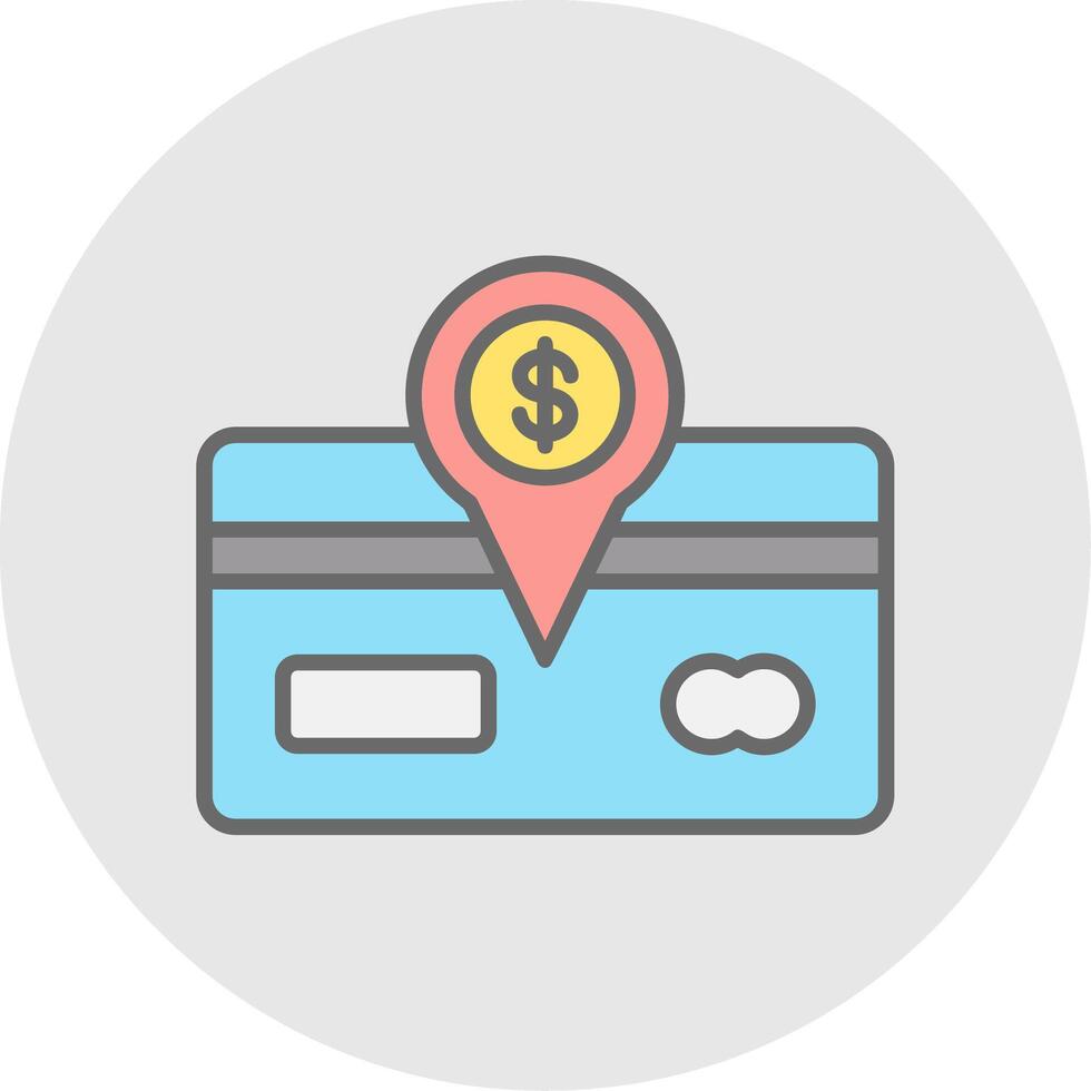 Direct Debit Line Filled Light Icon vector