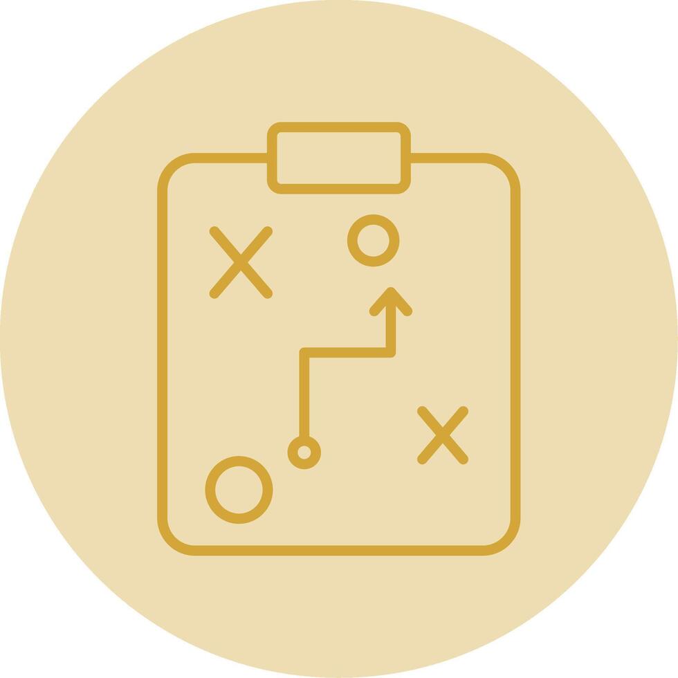 Planning Line Yellow Circle Icon vector