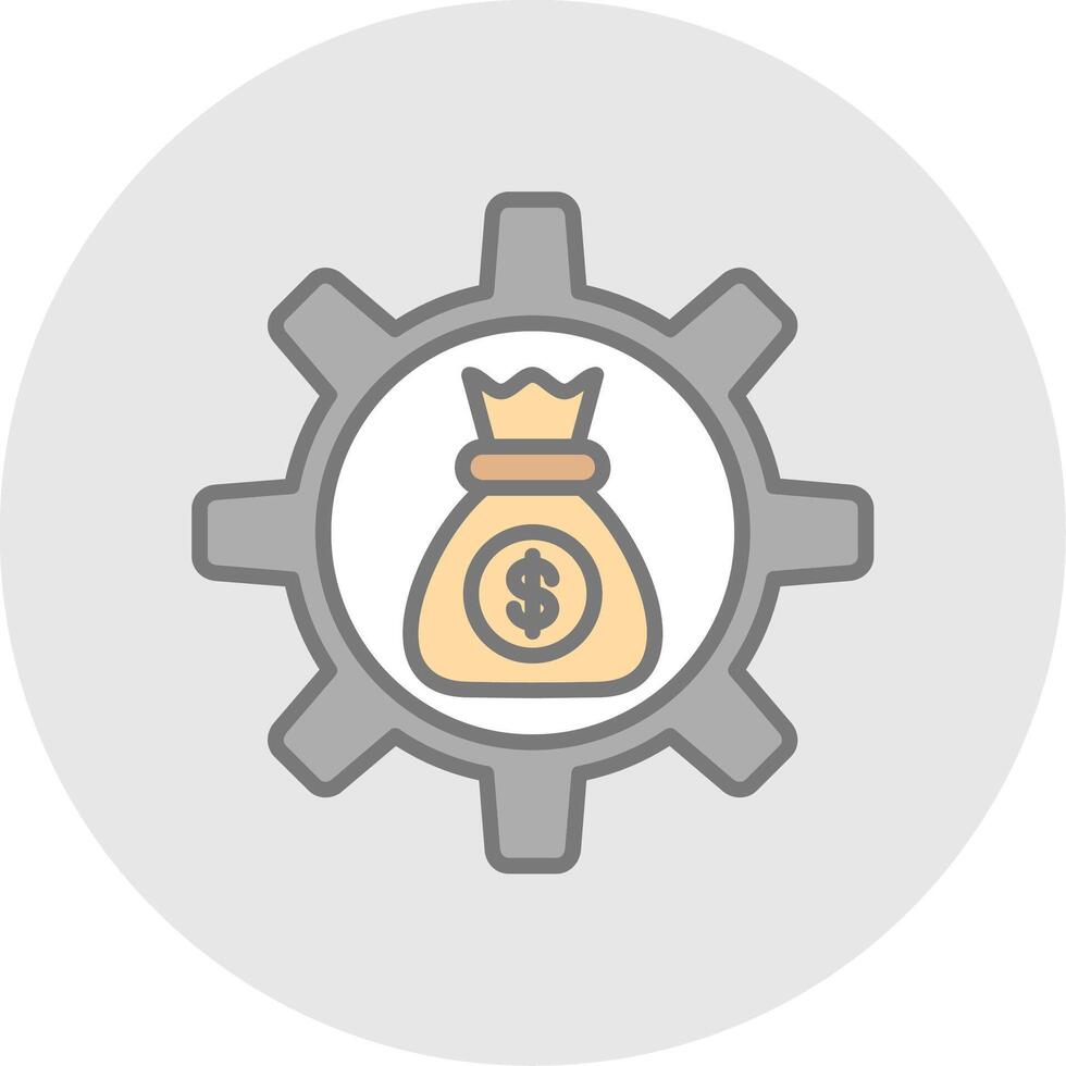 Asset Management Line Filled Light Icon vector