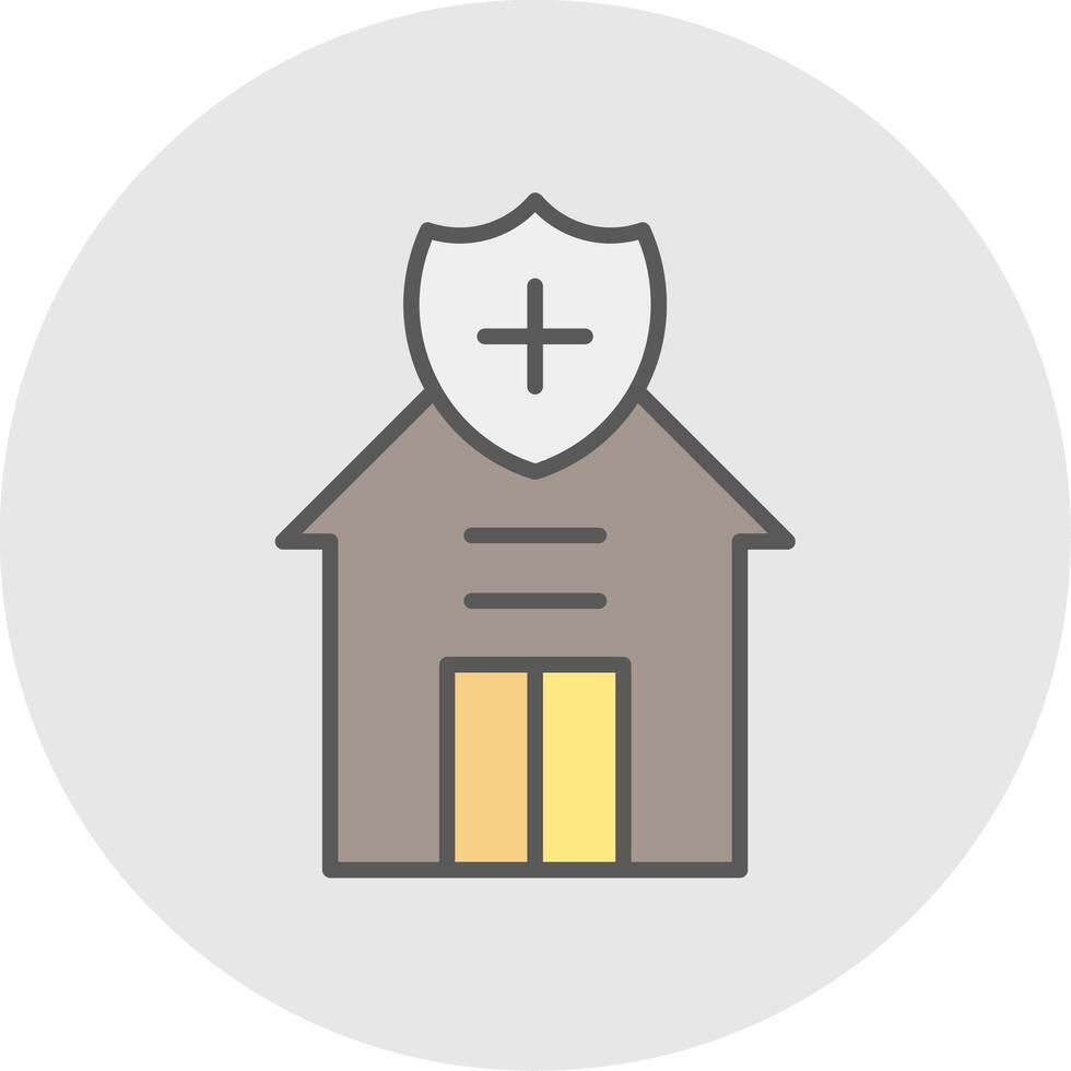 House Line Filled Light Icon vector