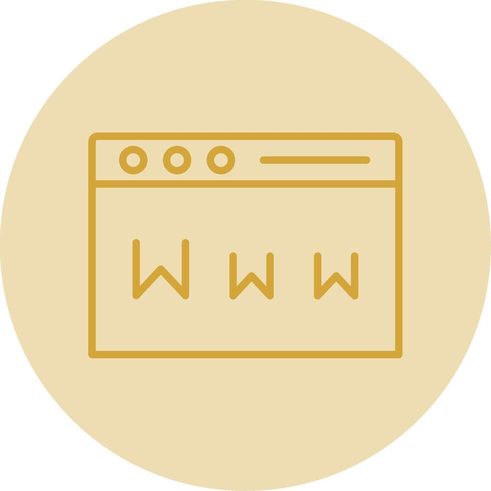 Www Line Yellow Circle Icon vector