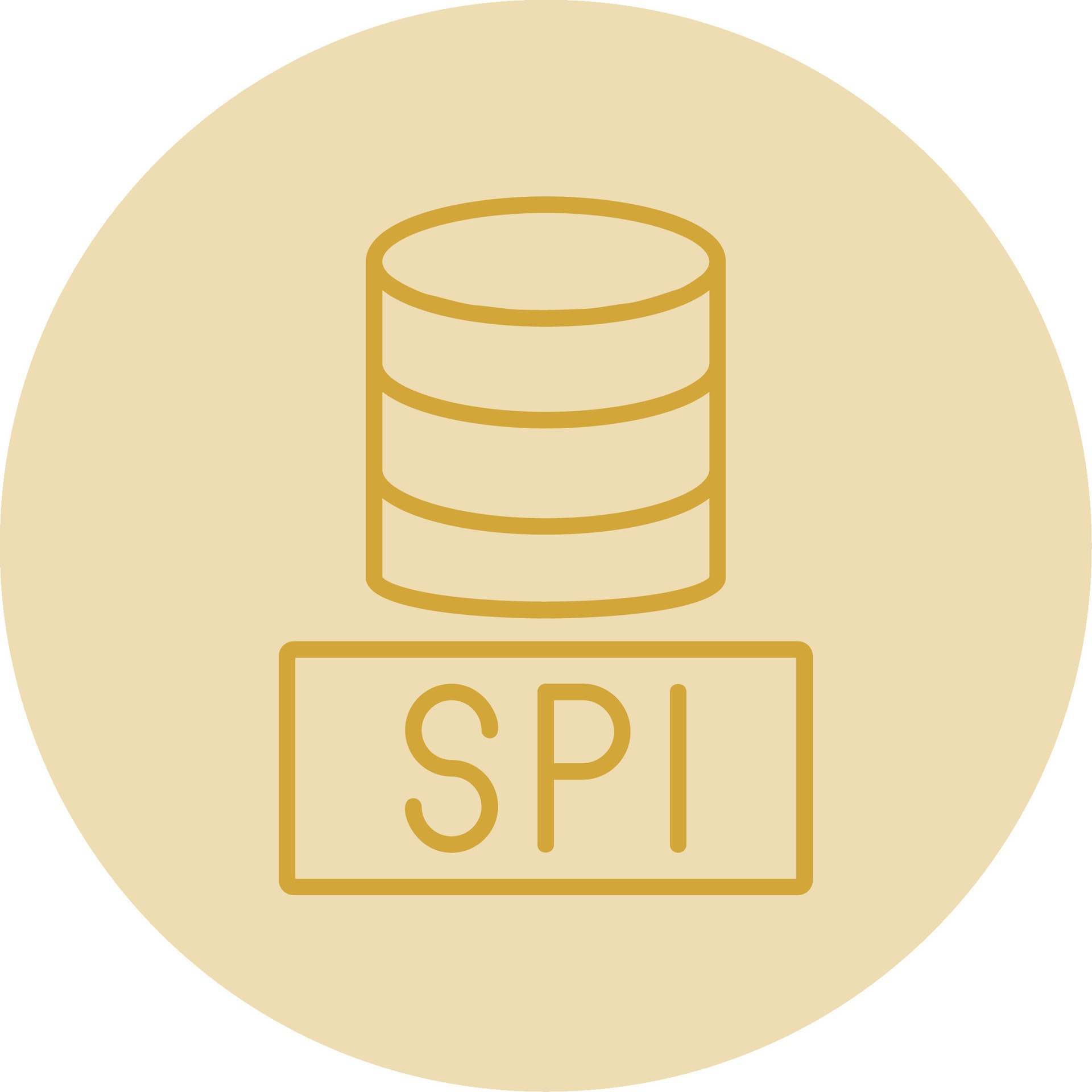 Sql Databases Line Yellow Circle Icon 44105488 Vector Art at Vecteezy