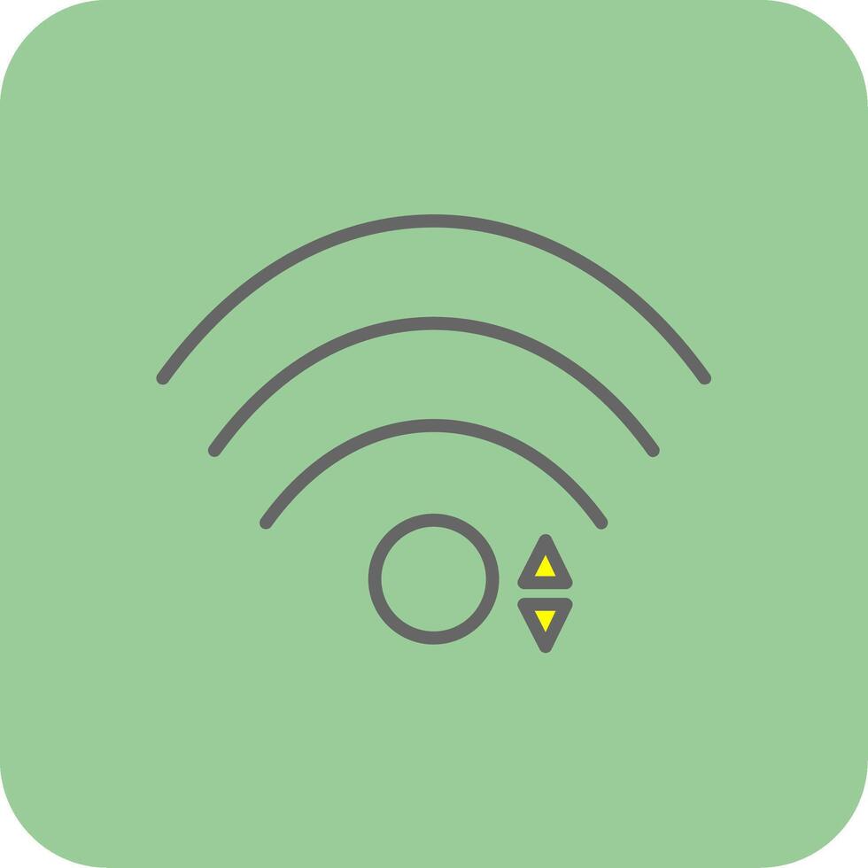Wifi Filled Yellow Icon vector