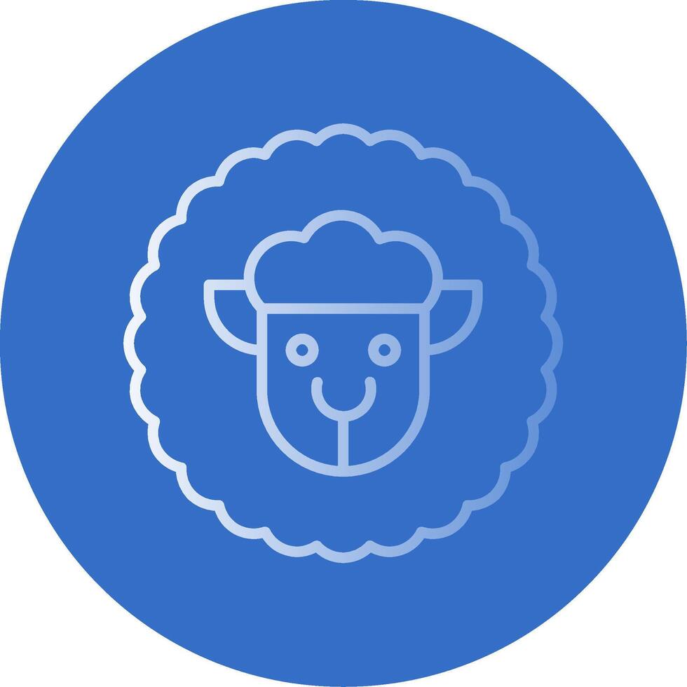 Sheep Flat Bubble Icon vector