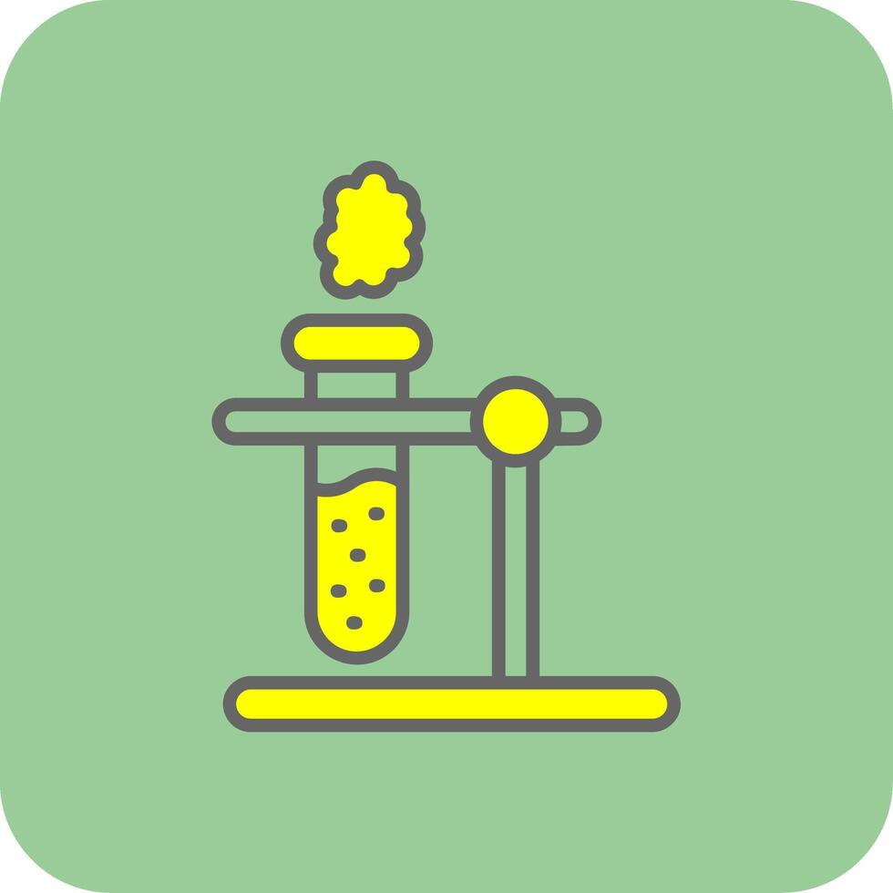 Test Tube Filled Yellow Icon vector
