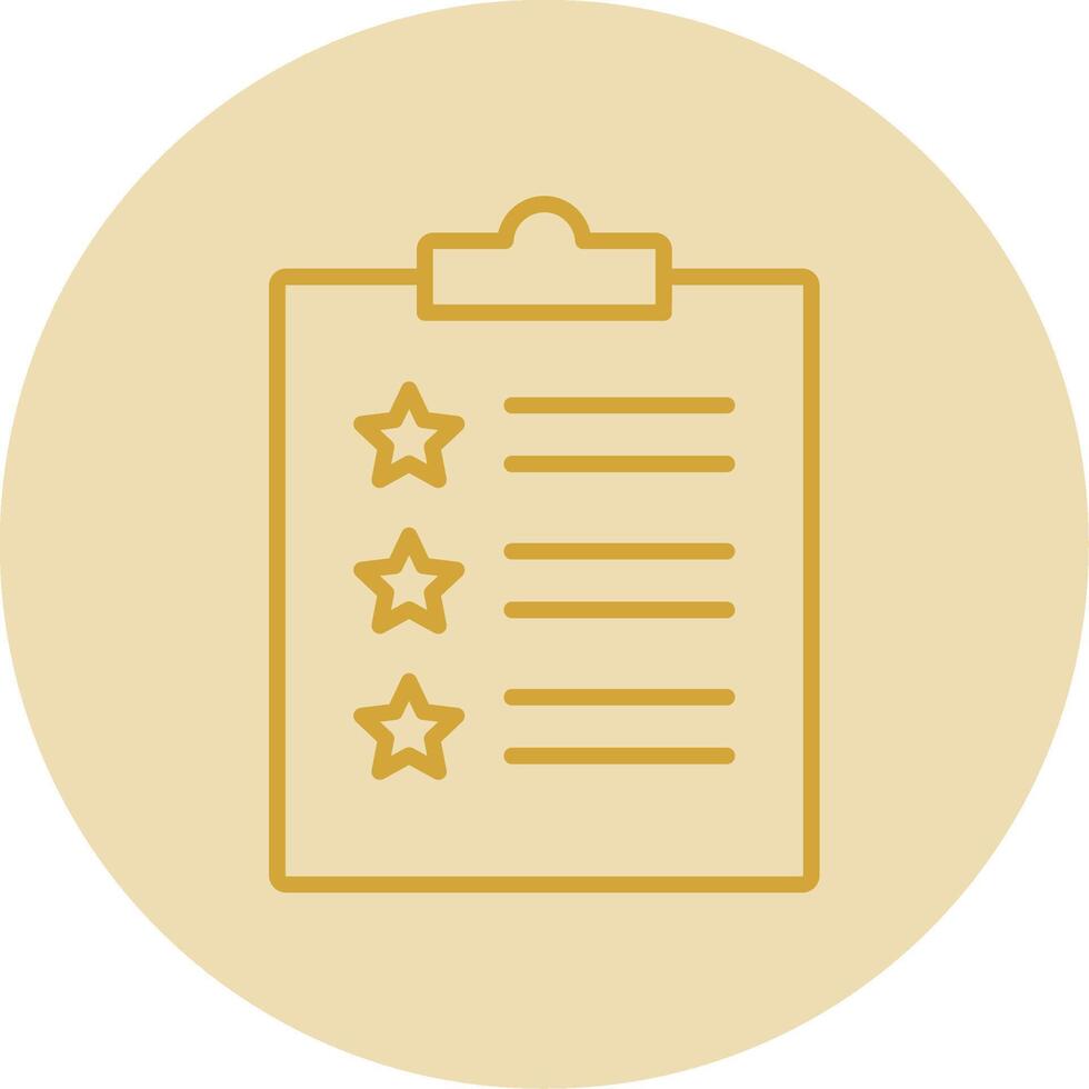 Feedback Form Line Yellow Circle Icon vector