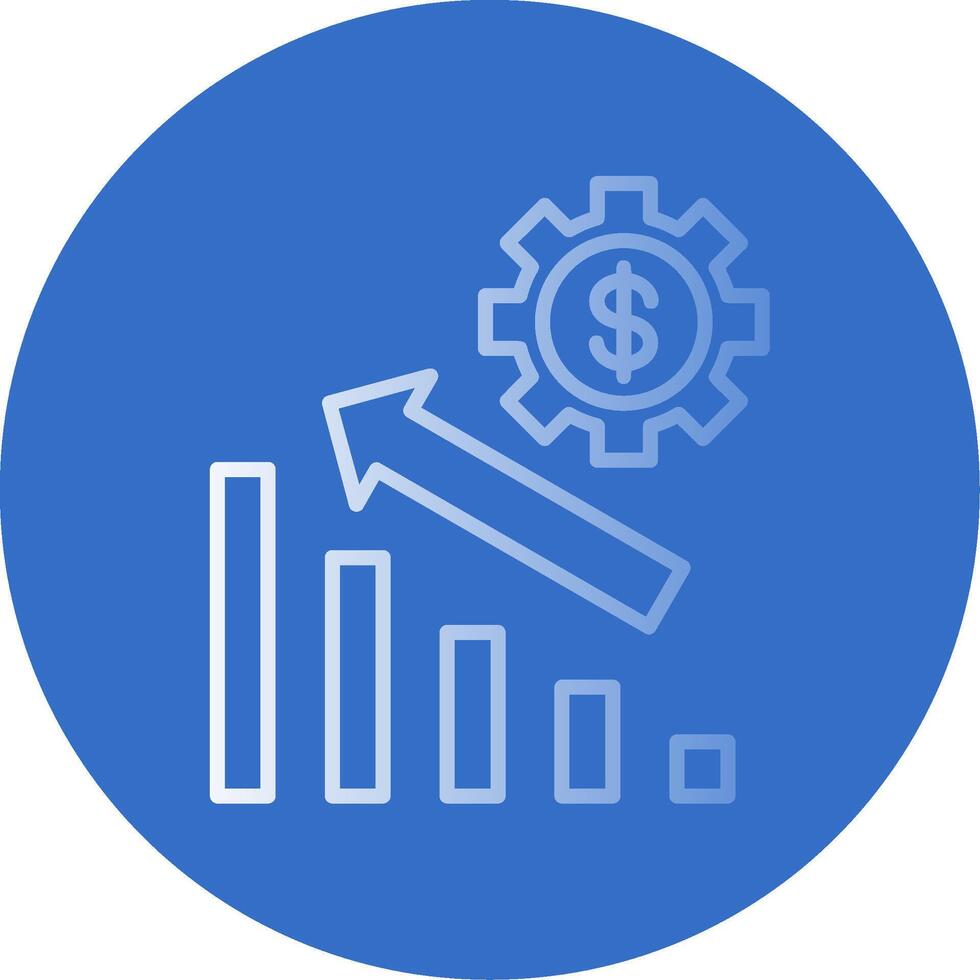 Wind Turbine Flat Bubble Icon vector